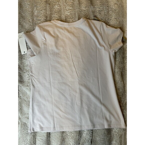 Calvin Klein Women's Soft Crew Neck Graphic Camo Logo T-shirt Light Purple S - Picture 7 of 8